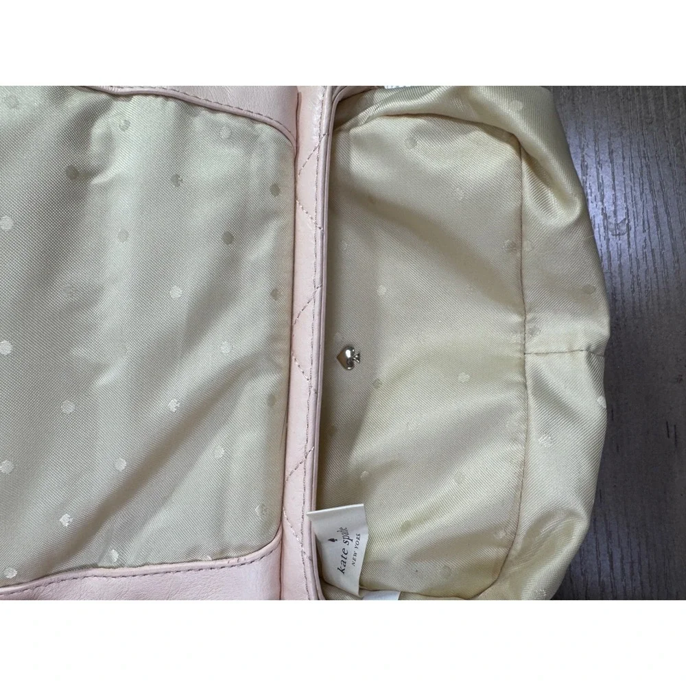 Kate Spade Quilted Leather Crossbody‎ Bag Pink Gold Chain Shoulder Bag